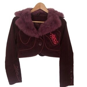Totem Boho Cropped Corduroy Velvet Small